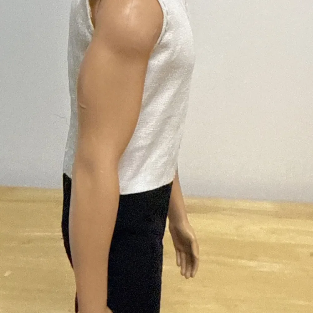 Ken Doll with Rooted Blonde Hair Blue Eyes Straight Body One Piece Suit Bow tie - Picture 5 of 10